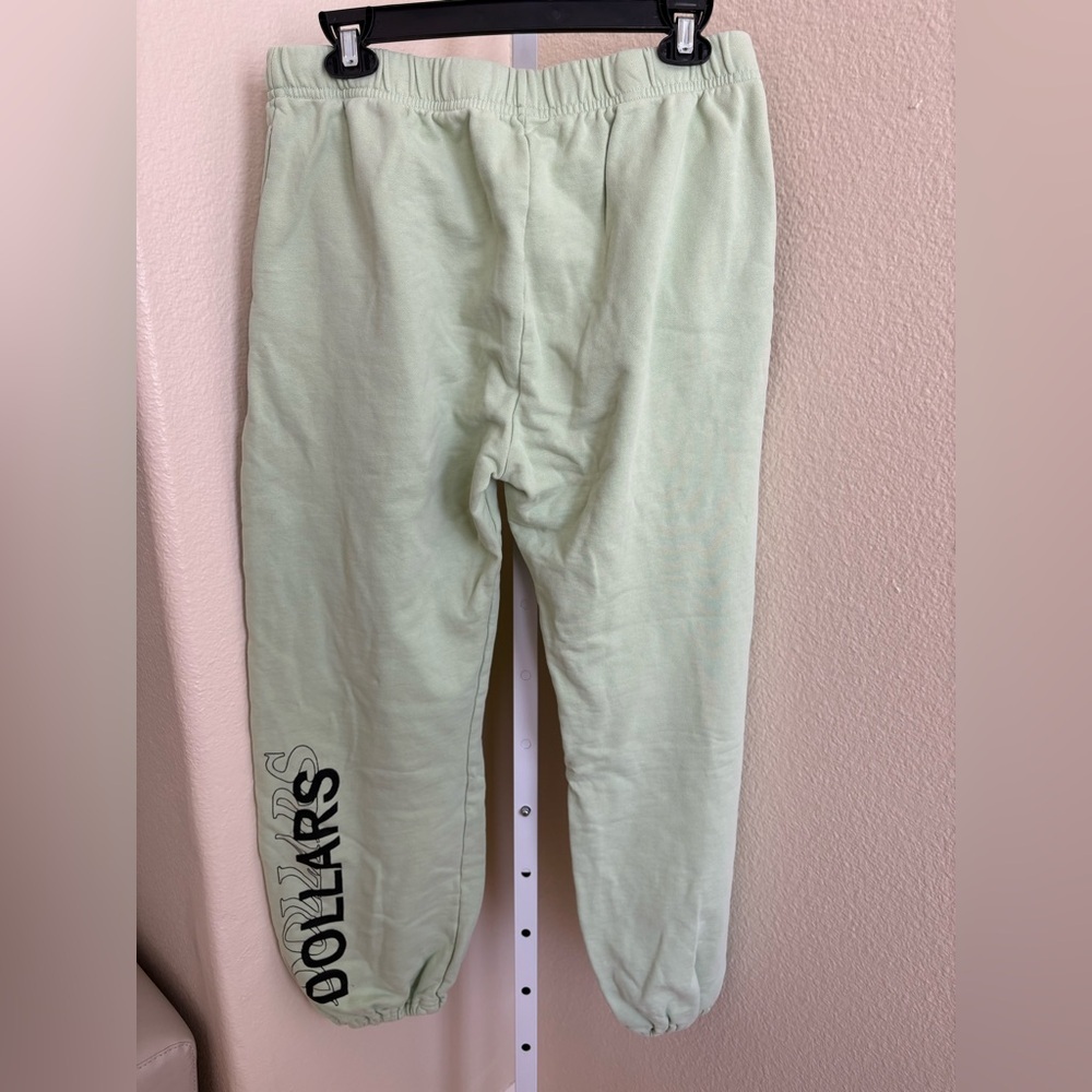 The Mayfair Group It Costs Zero Dollars Graphic Sweatpants in Seafoam - Size M/L - Picture 7 of 8